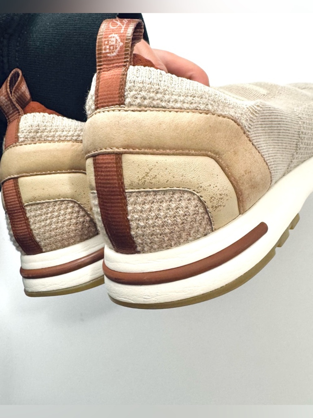 Loro Piana 360 LP Flexy Knit Slip-On Trainer Sneakers Tan Women’s Sz 39.5 US 9 - Picture 7 of 14
